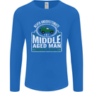 A Middle Aged Man With a 4x4 Off Roading Mens Long Sleeve T-Shirt Royal Blue