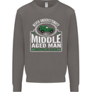 A Middle Aged Man With a 4x4 Off Roading Mens Sweatshirt Jumper Charcoal
