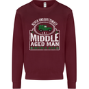 A Middle Aged Man With a 4x4 Off Roading Mens Sweatshirt Jumper Maroon