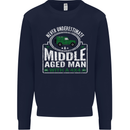A Middle Aged Man With a 4x4 Off Roading Mens Sweatshirt Jumper Navy Blue