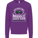 A Middle Aged Man With a 4x4 Off Roading Mens Sweatshirt Jumper Purple