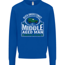 A Middle Aged Man With a 4x4 Off Roading Mens Sweatshirt Jumper Royal Blue