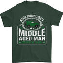 A Middle Aged Man With a 4x4 Off Roading Mens T-Shirt Cotton Gildan Forest Green