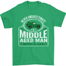 A Middle Aged Man With a 4x4 Off Roading Mens T-Shirt Cotton Gildan Irish Green