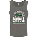 A Middle Aged Man With a 4x4 Off Roading Mens Vest Tank Top Charcoal
