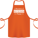 A Moment of Science Please Funny Geek Cotton Apron 100% Organic Orange