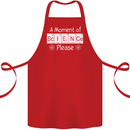 A Moment of Science Please Funny Geek Cotton Apron 100% Organic Red