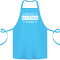 A Moment of Science Please Funny Geek Cotton Apron 100% Organic Turquoise