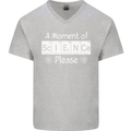 A Moment of Science Please Funny Geek Mens V-Neck Cotton T-Shirt Sports Grey