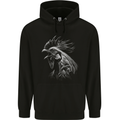 A Monochrome Rooster Farmer Farming Childrens Kids Hoodie Black