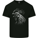 A Monochrome Rooster Farmer Farming Mens Cotton T-Shirt Tee Top Black