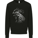A Monochrome Rooster Farmer Farming Mens Sweatshirt Jumper Black