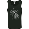 A Monochrome Rooster Farmer Farming Mens Vest Tank Top Black