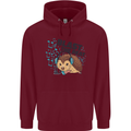 A Music DJ Hedgehog Headphones Dance Childrens Kids Hoodie Maroon