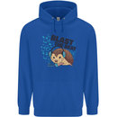 A Music DJ Hedgehog Headphones Dance Childrens Kids Hoodie Royal Blue