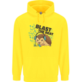 A Music DJ Hedgehog Headphones Dance Childrens Kids Hoodie Yellow