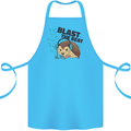 A Music DJ Hedgehog Headphones Dance Cotton Apron 100% Organic Turquoise