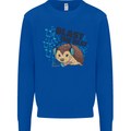 A Music DJ Hedgehog Headphones Dance Kids Sweatshirt Jumper Royal Blue