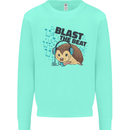 A Music DJ Hedgehog Headphones Dance Mens Sweatshirt Jumper Peppermint