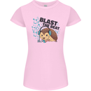 A Music DJ Hedgehog Headphones Dance Womens Petite Cut T-Shirt Light Pink