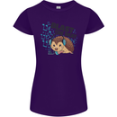A Music DJ Hedgehog Headphones Dance Womens Petite Cut T-Shirt Purple