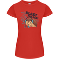 A Music DJ Hedgehog Headphones Dance Womens Petite Cut T-Shirt Red