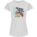 A Music DJ Hedgehog Headphones Dance Womens Petite Cut T-Shirt White