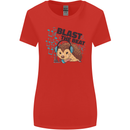 A Music DJ Hedgehog Headphones Dance Womens Wider Cut T-Shirt Red