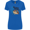 A Music DJ Hedgehog Headphones Dance Womens Wider Cut T-Shirt Royal Blue