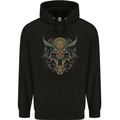 A Mystical Bull Skull Demonic Evil Fantasy Childrens Kids Hoodie Black