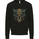 A Mystical Bull Skull Demonic Evil Fantasy Mens Sweatshirt Jumper Black