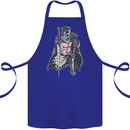 A Nights Templar St. George's Day England Cotton Apron 100% Organic Royal Blue