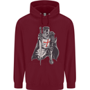 A Nights Templar St. George's Day England Mens 80% Cotton Hoodie Maroon