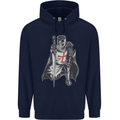 A Nights Templar St. George's Day England Mens 80% Cotton Hoodie Navy Blue