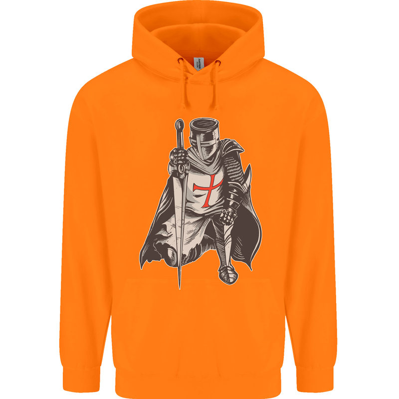 A Nights Templar St. George's Day England Mens 80% Cotton Hoodie Orange