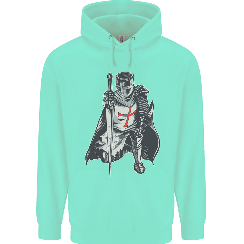 A Nights Templar St. George's Day England Mens 80% Cotton Hoodie Peppermint