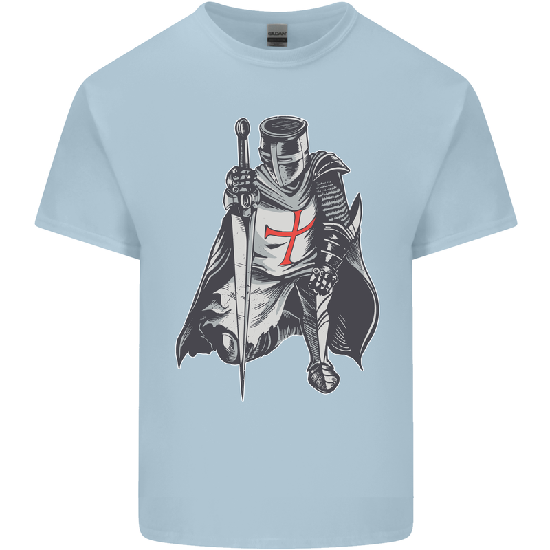 A Nights Templar St. George's Day England Mens Cotton T-Shirt Tee Top Light Blue
