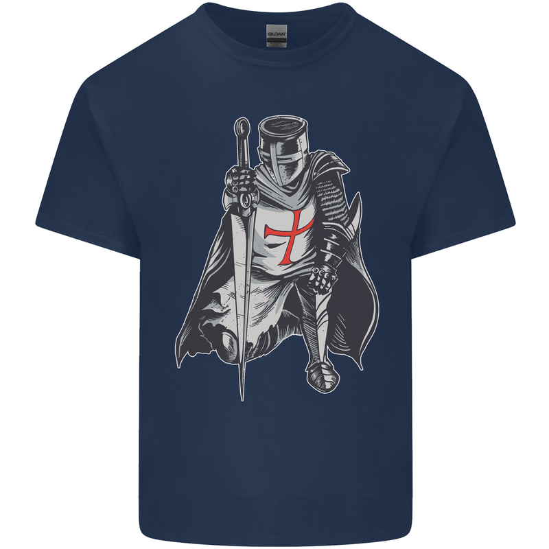 A Nights Templar St. George's Day England Mens Cotton T-Shirt Tee Top Navy Blue