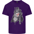 A Nights Templar St. George's Day England Mens Cotton T-Shirt Tee Top Purple