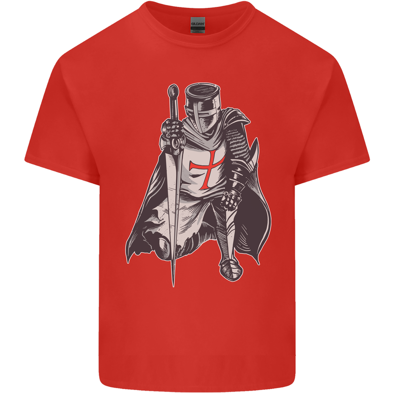 A Nights Templar St. George's Day England Mens Cotton T-Shirt Tee Top Red