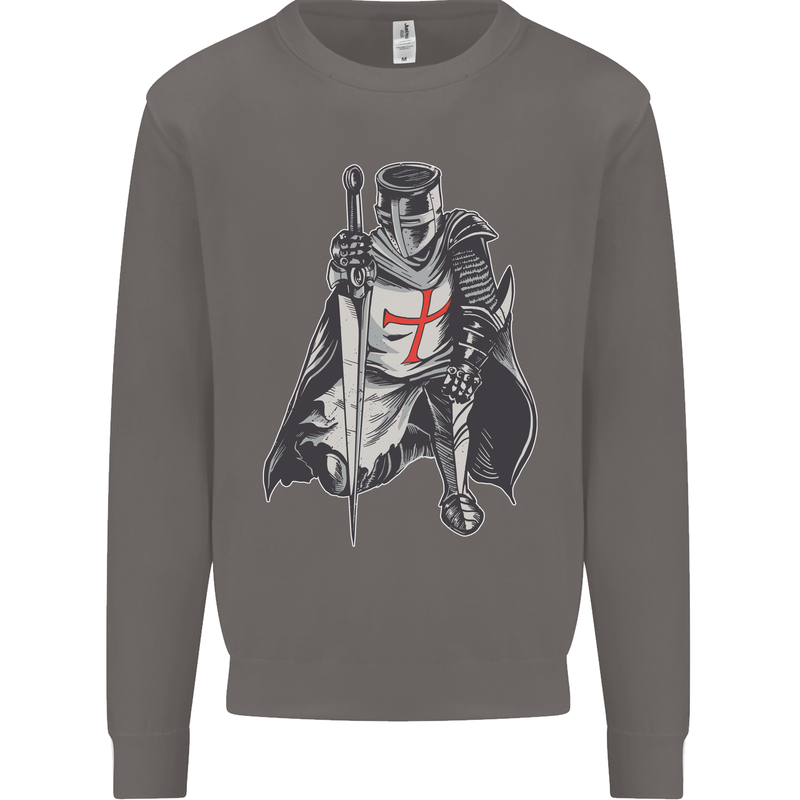 A Nights Templar St. George's Day England Mens Sweatshirt Jumper Charcoal
