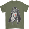 A Nights Templar St. George's Day England Mens T-Shirt Cotton Gildan Military Green