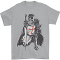 A Nights Templar St. George's Day England Mens T-Shirt Cotton Gildan Sports Grey
