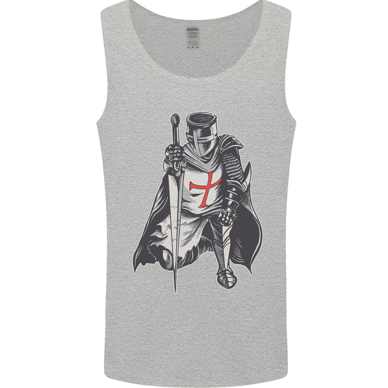 A Nights Templar St. George's Day England Mens Vest Tank Top Sports Grey