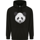 A Panda Bear Face Childrens Kids Hoodie Black