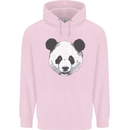 A Panda Bear Face Childrens Kids Hoodie Light Pink