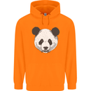 A Panda Bear Face Childrens Kids Hoodie Orange