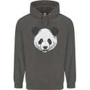 A Panda Bear Face Childrens Kids Hoodie Storm Grey