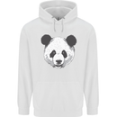 A Panda Bear Face Childrens Kids Hoodie White