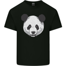 A Panda Bear Face Kids T-Shirt Childrens Black